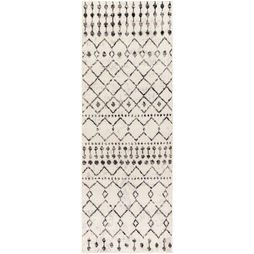 Leonor Berber Geometric Light Grey Rug