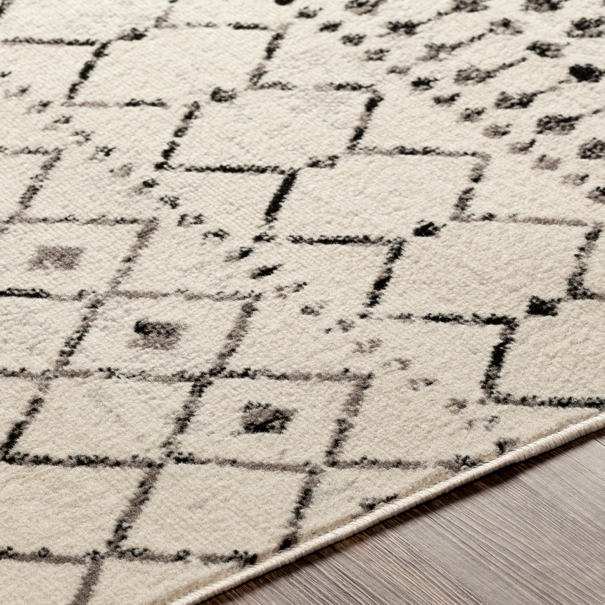 Leonor Berber Geometric Light Grey Rug