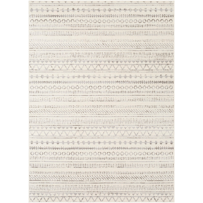 Marwa Scandi Geometric Light Grey Rug