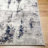 Josefa Abstract Modern Marble Dark Blue Rug