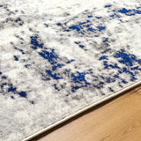 Josefa Abstract Modern Marble Dark Blue Rug