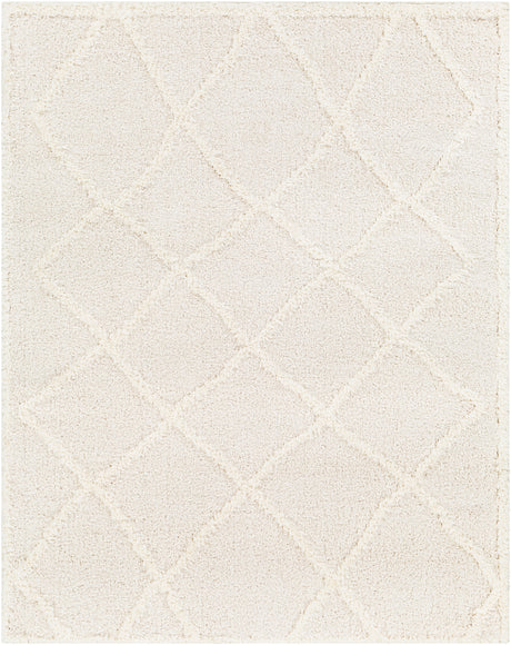 Sumaya Shaggy Modern Plush Pile Cream Rug - Image 1