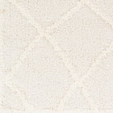 Sumaya Shaggy Modern Plush Pile Cream Rug