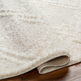 Afarin Shaggy Modern Plush Pile Light Grey Rug