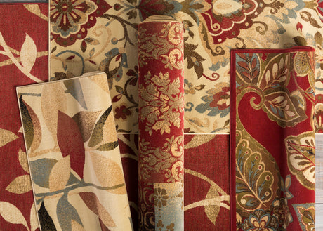 Damali Scandi Modern Dark Red Rug - Image 8