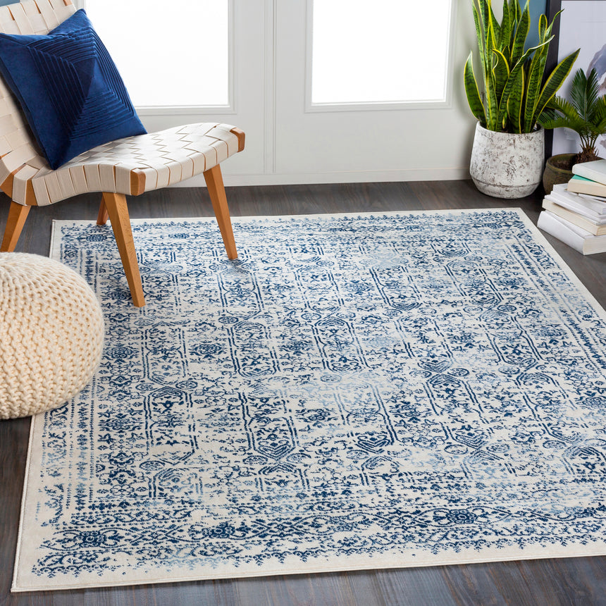 Vicky Vintage Oriental Boho Dark Blue Rug