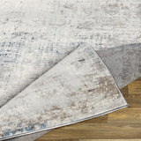 Alix Abstract Modern Marble Blue/Ivory Rug