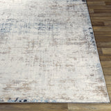 Alix Abstract Modern Marble Blue/Ivory Rug