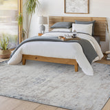 Alix Abstract Modern Marble Blue/Ivory Rug