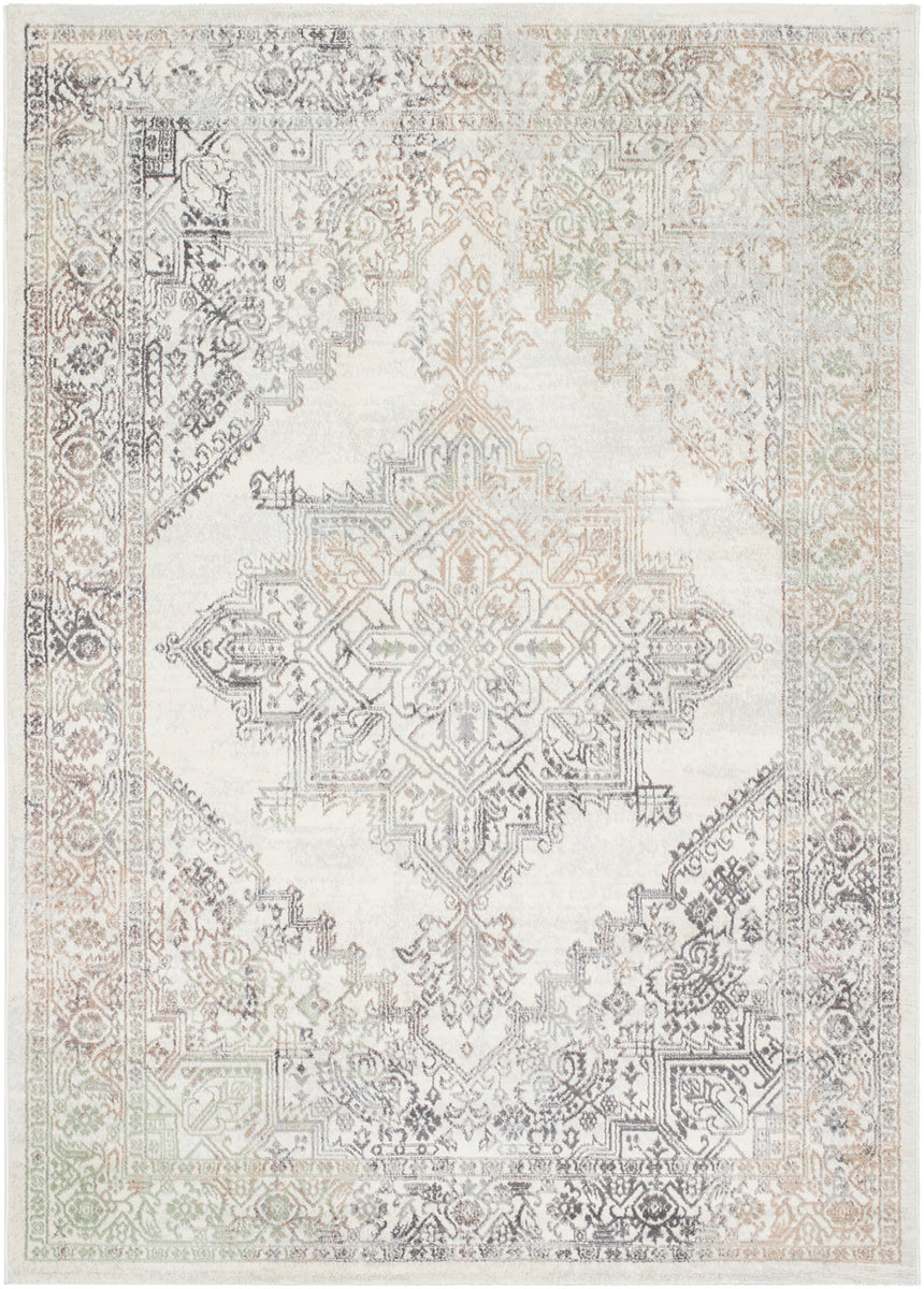 Ceren Vintage Oriental Boho Light Brown/Medium Grey Rug