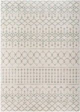 Taryn Berber Geometric High Pile Sage Rug