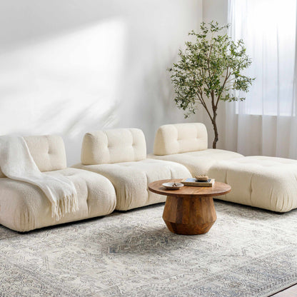 AASHI Becki Owens x Livabliss Vintage Traditional Oriental Boho Navy/Cream Area Rug