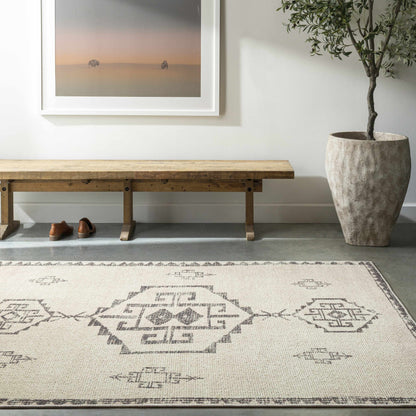 SUMAN Becki Owens x Livabliss Global Berber Ivory/Black Area Rug