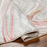 Glendy Abstract Modern Marble Coral/Beige Rug