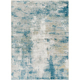 Maylene Abstract Modern Marble Dark Teal Rug