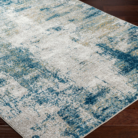 Maylene Abstract Modern Marble Dark Teal Rug - Image 6
