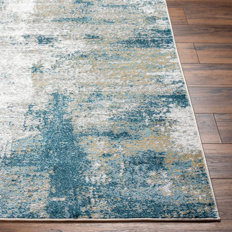 Maylene Abstract Modern Marble Dark Teal Rug - Image 5