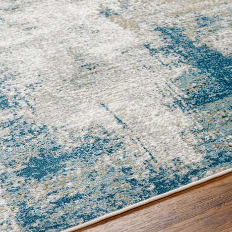 Maylene Abstract Modern Marble Dark Teal Rug - Image 3