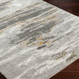 Hila Abstract Modern Marble Charcoal/Off-White Rug