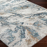 Tenita Abstract Modern Marble Sky Blue Rug