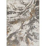 Tenita Abstract Modern Marble Dark Brown/Charcoal Rug