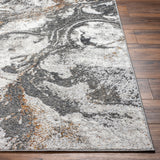 Tenita Abstract Modern Marble Dark Brown/Charcoal Rug
