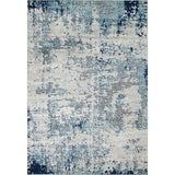 Sarah Abstract Modern Marble Navy/Aqua Rug