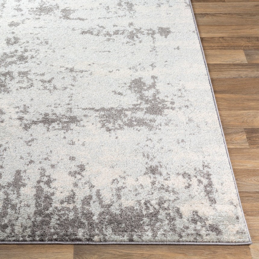 Sarah Abstract Modern Marble White Rug