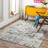 Sarah Abstract Modern Marble White Rug