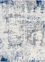 Sarah Abstract Modern Marble Dark Blue Rug