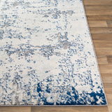Sarah Abstract Modern Marble Dark Blue Rug