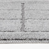Noelle 2-Piece Machine Washable Non-Slip Grey Bathroom Rug Set