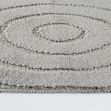 April 2-Piece Machine Washable Non-Slip Light Grey Bathroom Rug Set