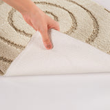 April 2-Piece Machine Washable Non-Slip Light Beige Bathroom Rug Set