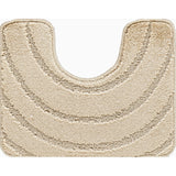 April 2-Piece Machine Washable Non-Slip Light Beige Bathroom Rug Set