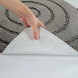 April 2-Piece Machine Washable Non-Slip Dark Grey Bathroom Rug Set