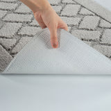 Nilah 2-Piece Machine Washable Non-Slip Light Grey Bathroom Rug Set