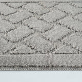 Nilah 2-Piece Machine Washable Non-Slip Light Grey Bathroom Rug Set