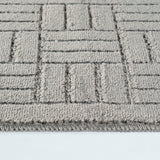 Royal 2-Piece Machine Washable Non-Slip Light Grey Bathroom Rug Set
