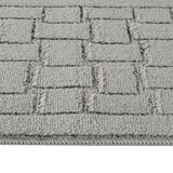Tegan 2-Piece Machine Washable Non-Slip Light Grey Bathroom Rug Set