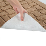 Tegan 2-Piece Machine Washable Non-Slip Brown Bathroom Rug Set