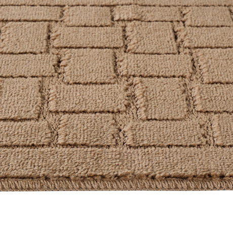 Tegan 2-Piece Machine Washable Non-Slip Brown Bathroom Rug Set - Image 3