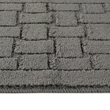 Tegan 2-Piece Machine Washable Non-Slip Dark Grey Bathroom Rug Set