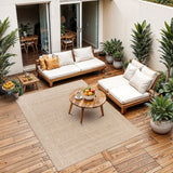 Sierra In- & Outdoor Global Jute-Look Brown Rug