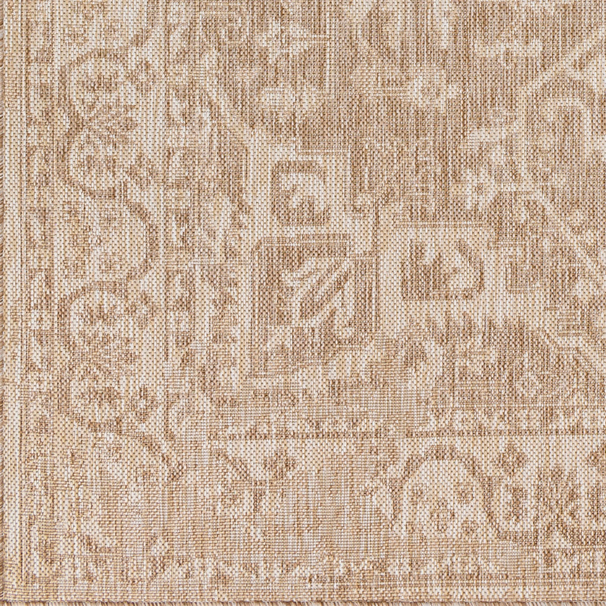 Gena In- & Outdoor Oriental Jute-Look Brown Rug