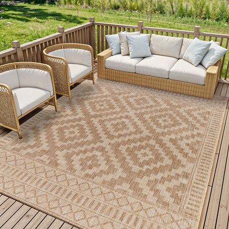 Tricia In- & Outdoor Global Jute-Look Brown Rug - Image 2