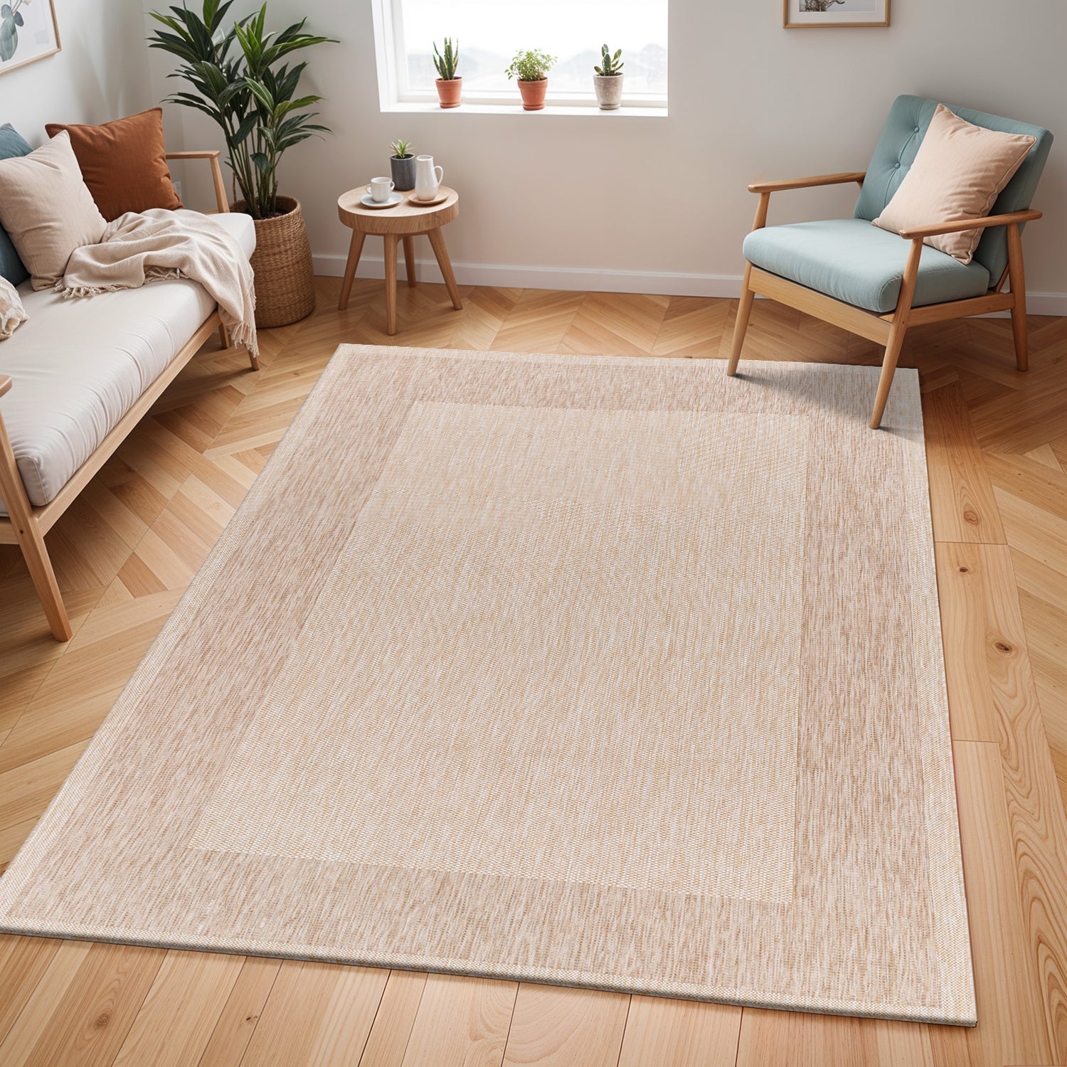 Layla In- & Outdoor Cottage Jute-Look Beige Rug