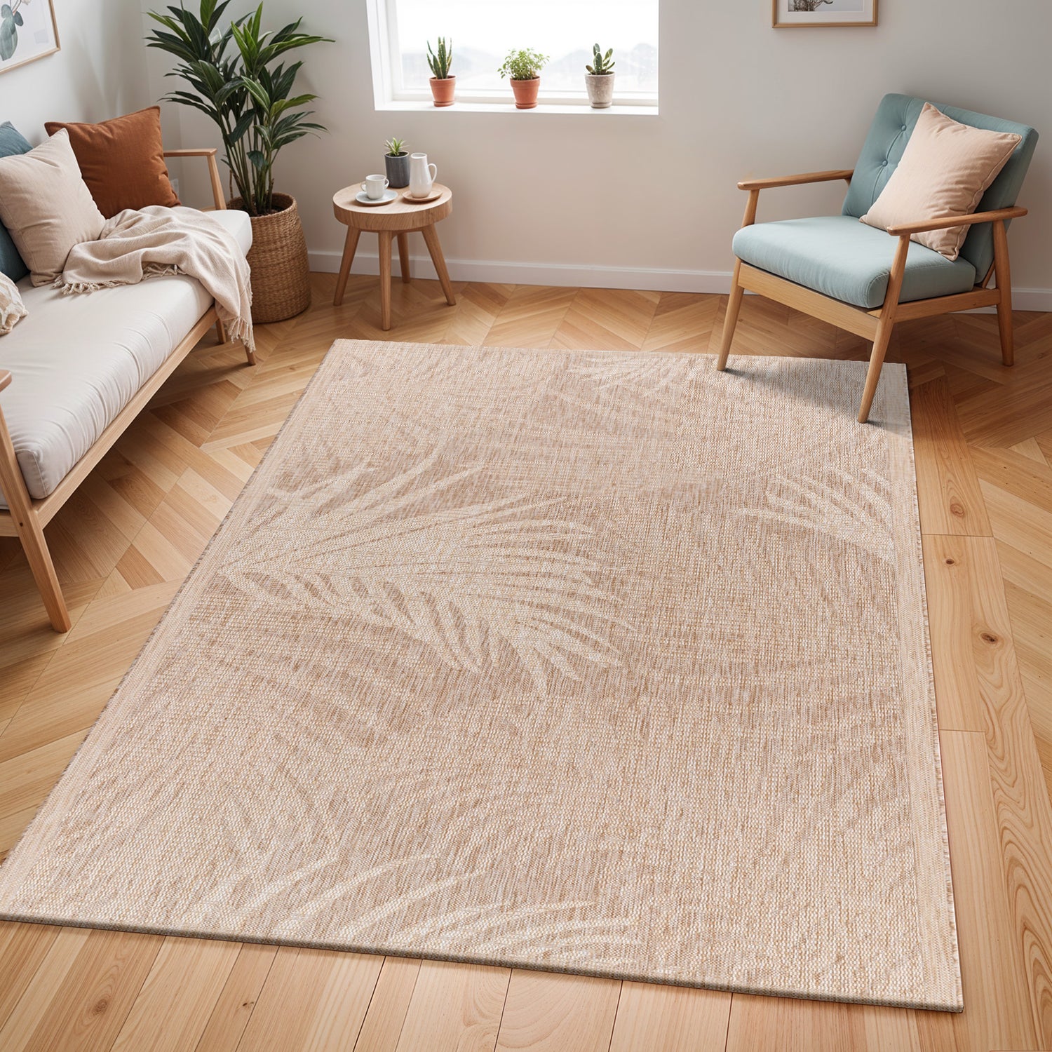 Vanessa In- & Outdoor Coastal Jute-Look Beige Rug