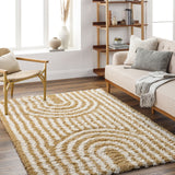 Christina Shaggy Modern Plush Pile Camel Rug
