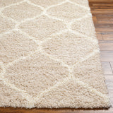 Judy Shaggy Cottage Plush Pile Beige Rug